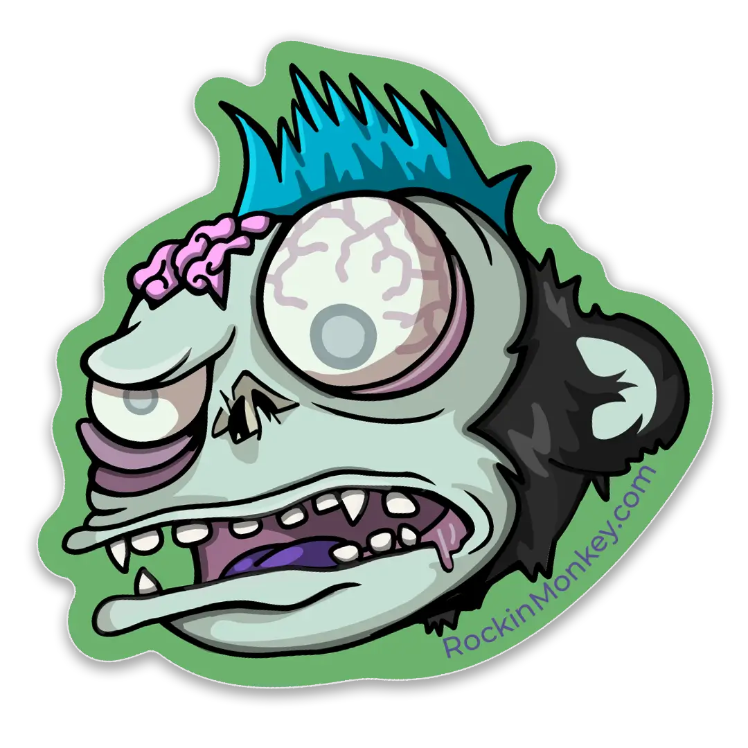 Zombie Bixby Head Sticker