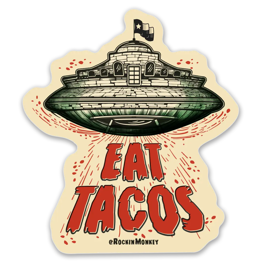 Taco from Outer Space Sticker