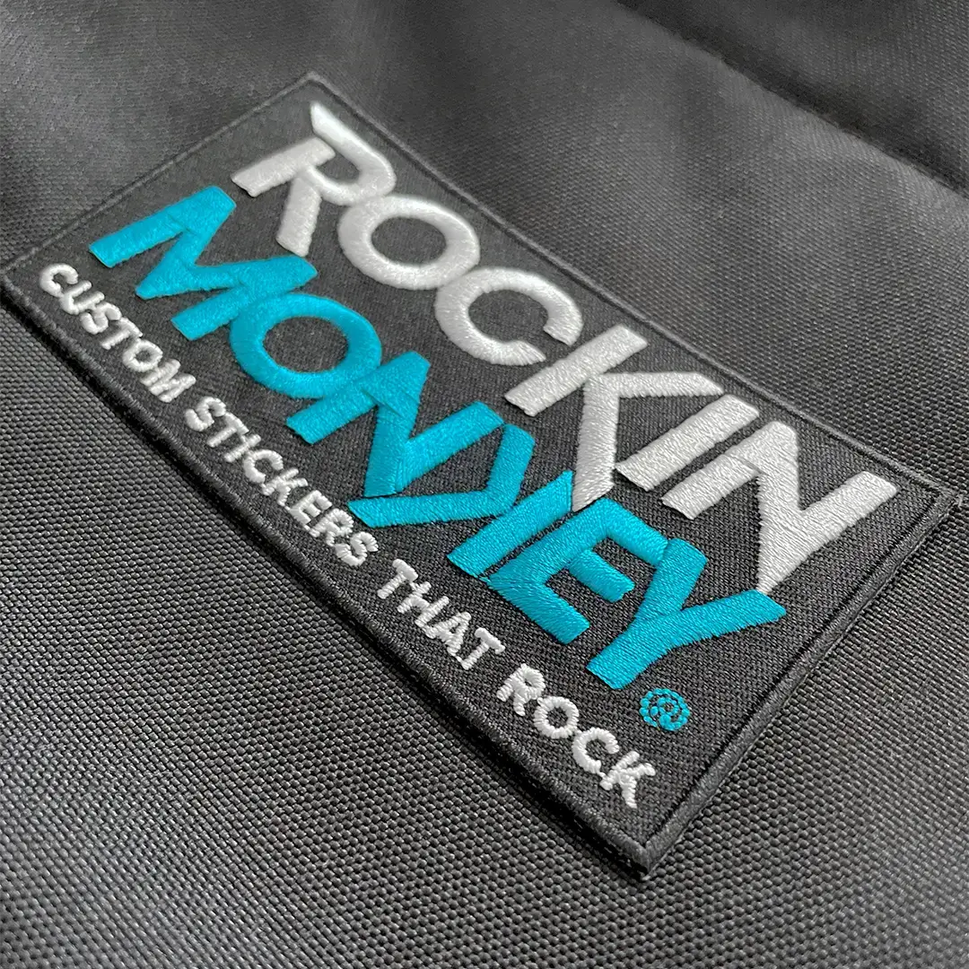 Rockin Monkey Block Logo Embroidered Patch