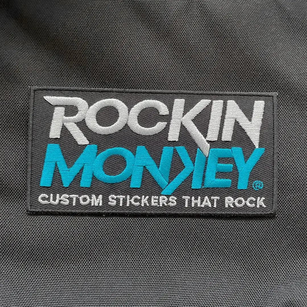Rockin Monkey Block Logo Embroidered Patch