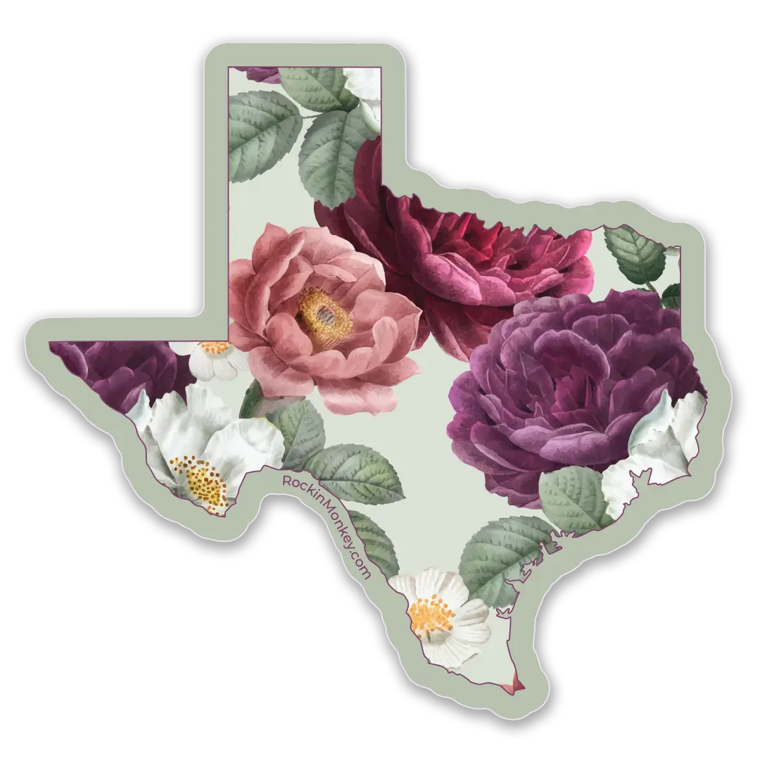 Spring Floral Texas Sticker