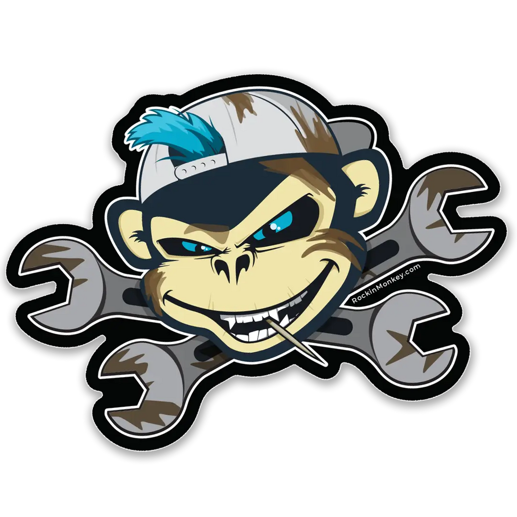 Wrench Monkey Bixby Sticker Rockin Monkey