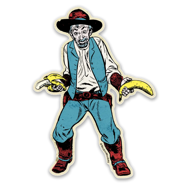 Ol' Phil the Banana Gunslinger Sticker