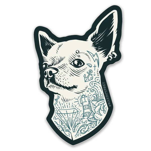Tattooed Chihuahua Sticker