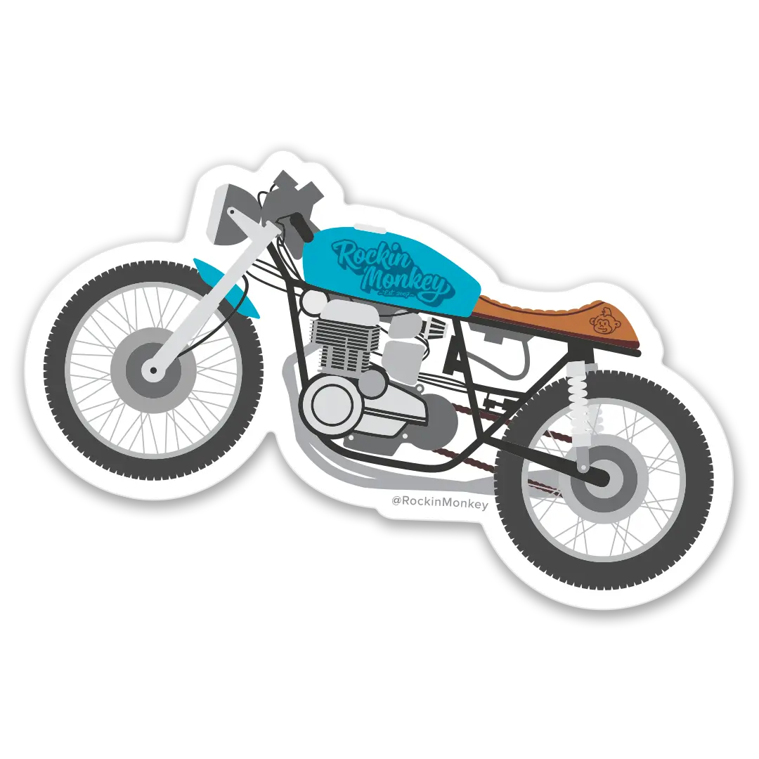 Teal RM Cafe Bike Sticker
