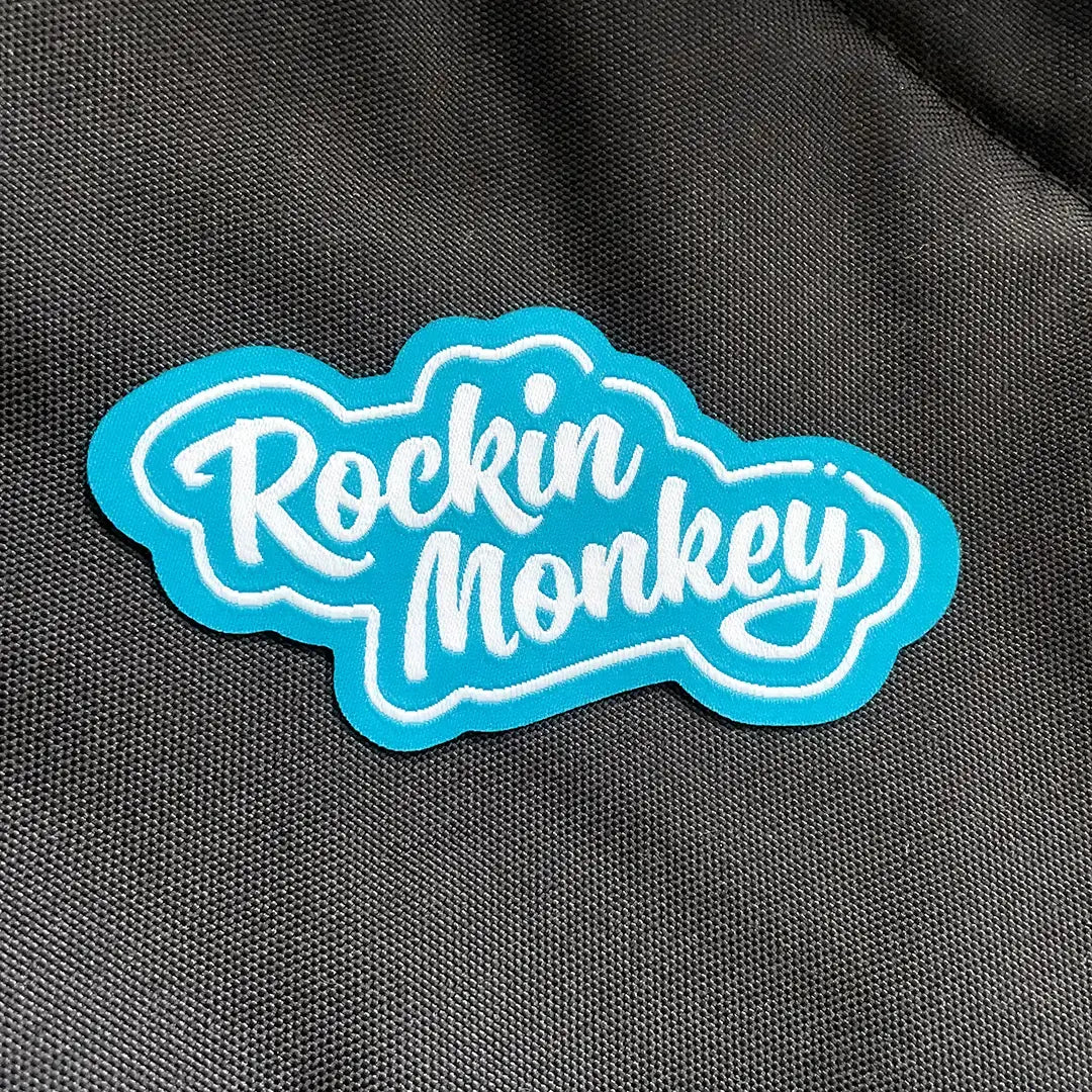 Rockin Monkey Script Logo Woven Patch