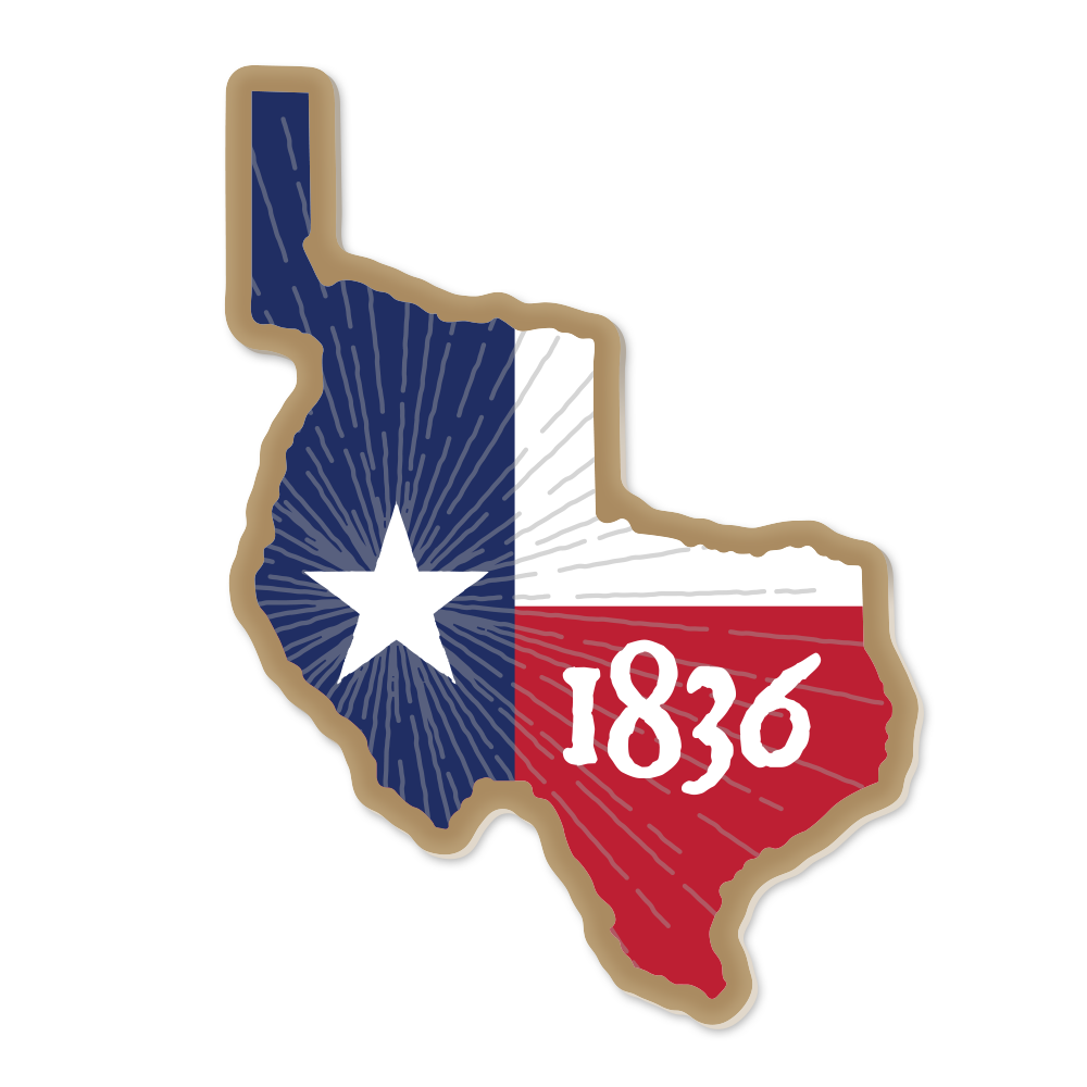 1836 Texas Sticker | Rockin Monkey