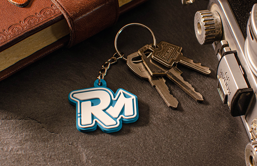 RM® Sticker Logo PVC Keychain