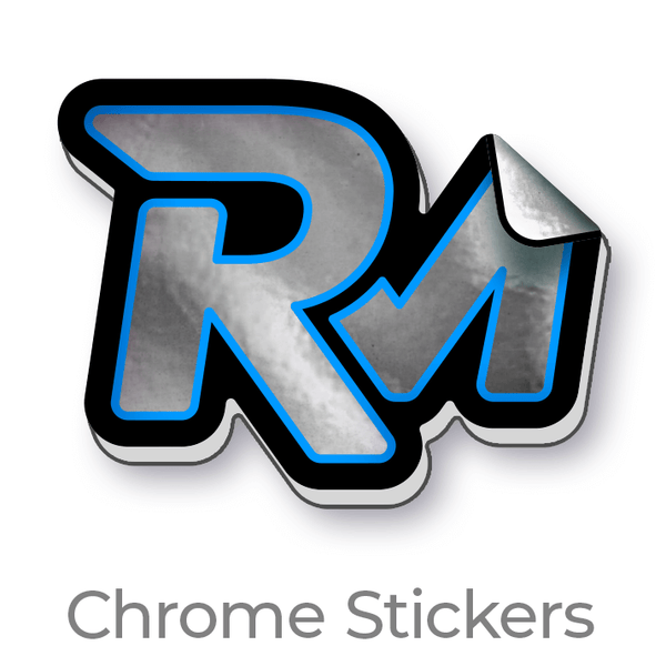 Mirrored Chrome Stickers