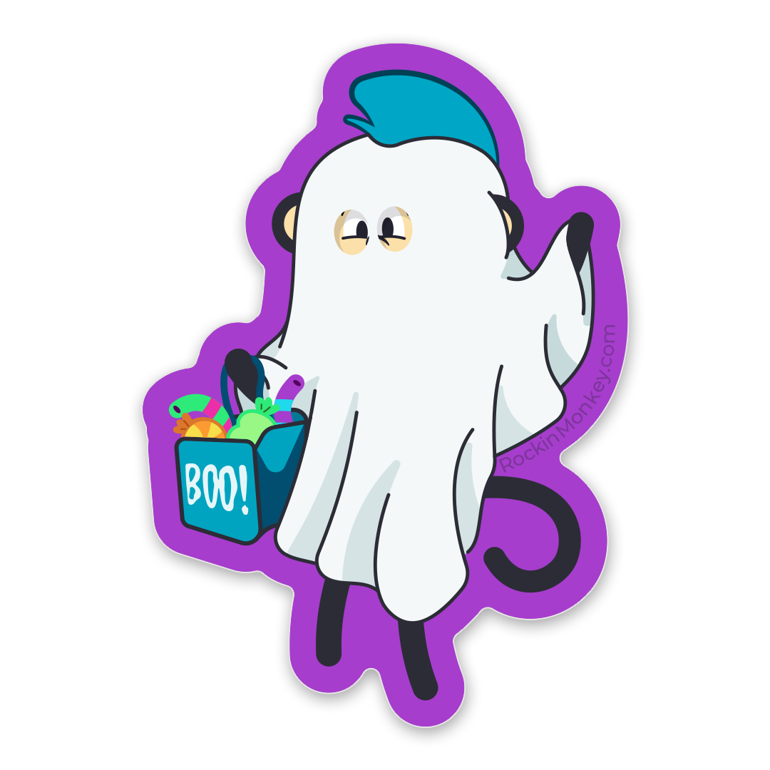 Trick-or-Treat Ghost Bixby Sticker