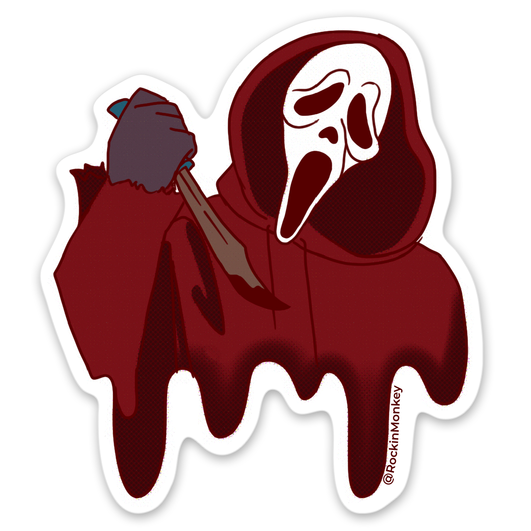 Scream Ghostface Sticker | Rockin Monkey